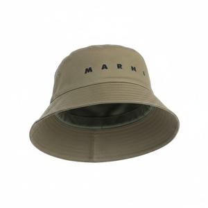 MARNI 로고 자수 그린 개버딘 버킷햇 (CLZC0110S 0UTC311 00V25)