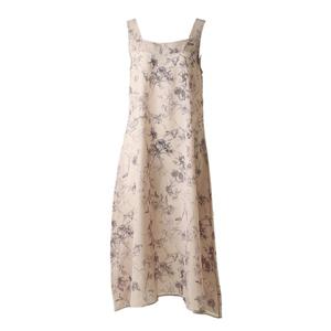 와코루 (롱슬립)고급 프린트나염 실크같은 느낌 프리미엄 여성슬립 (WFS3802R)