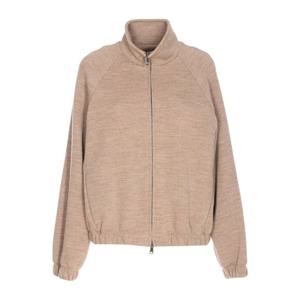 막스마라 베이지 터틀넥 집업 재킷 21926019600 003