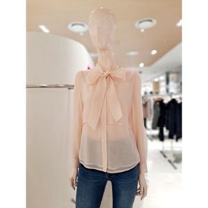 [숲]타이 탈착 앞 이중 덧장 블라우스 SC3LSM2