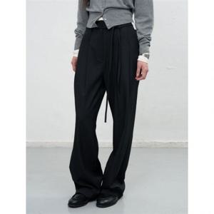 제너럴아이디어 벨티드 투턱 와이드 슬랙스 [BLACK] WBE3L11501 383274