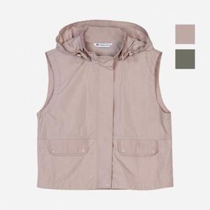 뱅뱅 HC07 봄 여성 숏기장 후드탈부착 베스트 NEM103