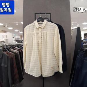 뱅뱅 HC09 여성 봄여름 에어리체크 셔링셔츠 NSM120