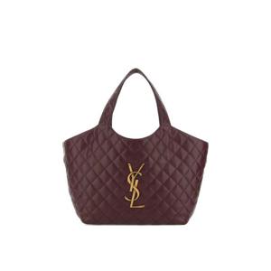 생로랑 퀼팅 로고 레더 쇼퍼 토트 백 858191AAANG