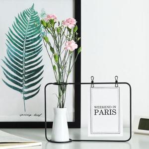 철제꽃병 키밍 철제 프레임 꽃병 화병 메모지 메세지 인테리어