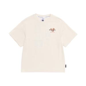 [내셔널지오그래픽키즈]K262UTS980 문양 그래픽 반팔 티셔츠 CREAM