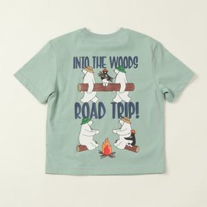 [지프키즈]지프키즈 등판 곰 반팔티   KQ2TSU219