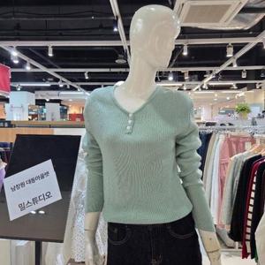 밀스튜디오 DP02 브이넥단추포인트골지니트 LR3KTB115