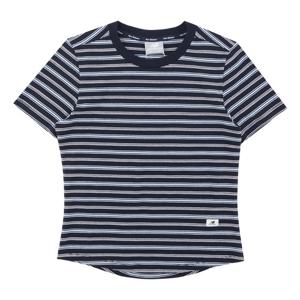 뉴발란스 WOMEN 에센셜 핏티드 스트라이프 반팔티셔츠 NBNEG2W442 59