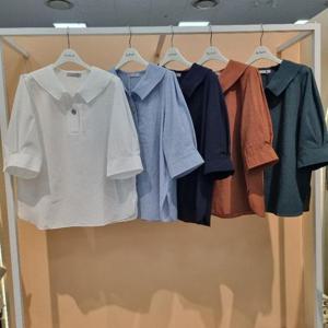 라티움 HC34 신축성좋은 구김덜한 앞반오픈7부소매블라우스 T2621bl02