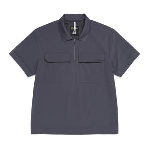 내셔널지오그래픽 N262MSH320 에어서커 하프집업 반팔 카라 셔츠 URBAN GREY