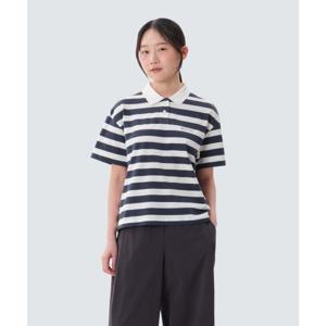 스노우피크 SNOWPEAK APPAREL 코튼 여성 스트라이프 폴로 티셔츠 (S25MWFPS69) Vintage Navy S25MWFPS69VN 337842
