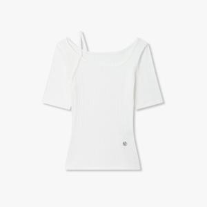 [보브]컷아웃 디테일 골지 티셔츠7156240002