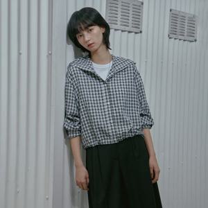 [랩] 랩 체크 후드 점퍼형 셔츠 (AS1WB266) AS1WB266