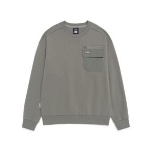 내셔널지오그래픽 NATIONALGEOGRAPHIC N261USW050 가슴포켓 세미오버핏 리드 맨투맨 GKHAKI N261USW050205 328338