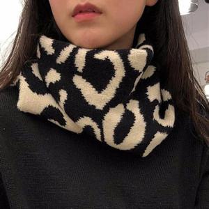 머플러 다이안 레오파드 겨울 여성 남성 목도리 니트
