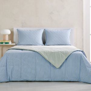 [모던하우스] 퓨어코튼 라이트 고밀도 60수 퀸 차렵이불 그린스트라이프