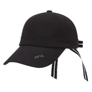 M 핑골프모자 NQC 121D3CP053_BK 여성 육쪽 뒷리본 볼캡