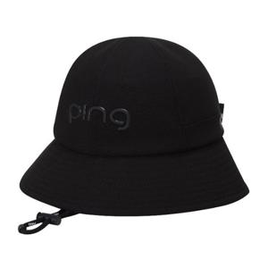 핑골프모자 NQC 121D3CP282_BK 여성 뒷리본 버킷햇