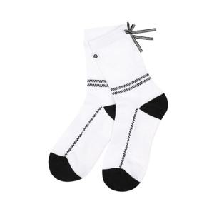 M 핑골프양말 NQC 121F1SC052_WH 여성 라인 포인트 리본 장식 중목 양말