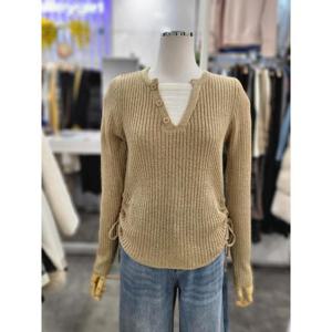 밸리걸 세이브존01 사이드 스트링 골지 긴팔 니트 617750-1