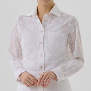 [비꼴리끄(여성)]코튼 큰카라 기본 셔츠 B262WB1080