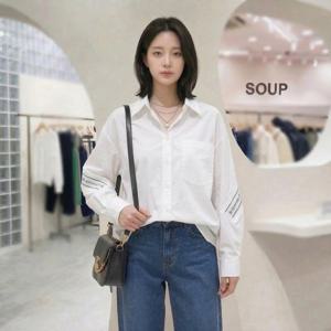 [숲]로고 밴딩 루즈핏셔츠 SCRLS30