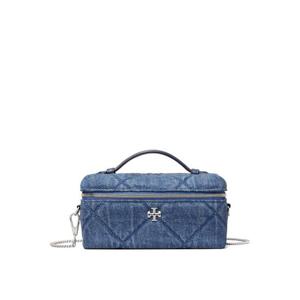 토리버치 Kira diamond quilt denim east west vanity case 179016400