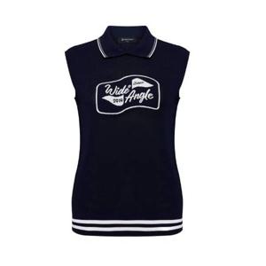 [와이드앵글]여성 골프 CO 로고 아트웍 폴로 스웨터 베스트 L(WWM26K75N9)