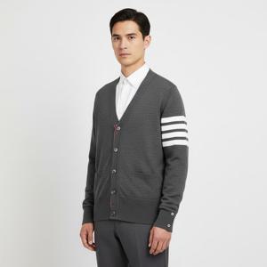 8% 톰브라운6S MKC002A Y1014 038 사선 메리노 울 가디건 그레이