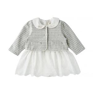 [밍크뮤](GR)체크가디건SET바디슈트 36112-604-12