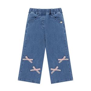 [프렌치캣(정상)]데님 리본장식 PT(Q61DCP090)