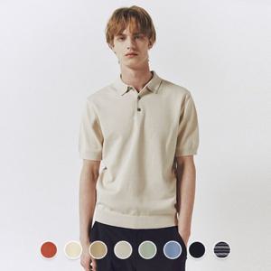 [지오다노]남성 폴로넥 베이직 반팔 카라 니트 스웨터 056510/01056510