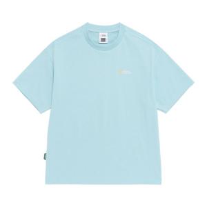 내셔널지오그래픽 N262UTS992 크로우 소로나 쿨터치 레터링 그래픽 반팔 티셔츠 DUSTY BLUE