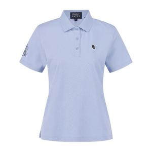 M 파리게이츠반팔티 NQC 531E2TO402_BL 공용 로고 패치 카라 반팔 티셔츠