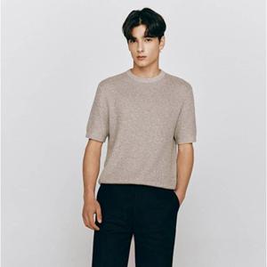 [지오다노]남자 라운드넥 크로쉐 반팔 니트 스웨터 055535