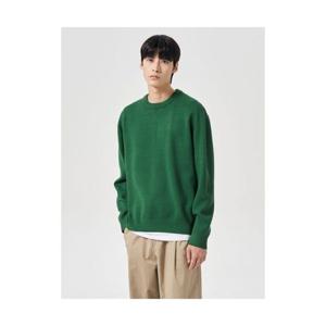 에잇세컨즈 8SECONDS 버드아이 이중직 라운드넥 니트 그린 424951LY4M 404855