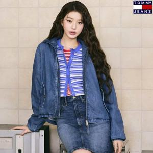 [26SS 장원영PICK]타미진스 여성 멀티 스트라이프 크롭 가디건 T32G1KCD36TWT1-B