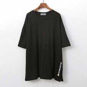 빅사이즈미소옆트임반팔티셔츠 NOG929M305큰옷