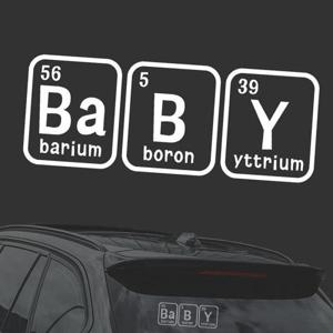 BaBY/원소기호 A타입 화이트시트지 자동차스티커