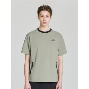 아이더 HERITAGE 남성 우븐 반팔 라운드 티셔츠_Light Khaki DMM26235K6 407991