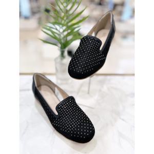 [닥스 슈즈] 닥스구두 여성단화 여름큐빅펀칭 DLO210 GD10 흑색 3cm VLO210GD10