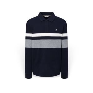 [헤지스 남성] 남성 컬러블럭 카라 긴팔티셔츠 HZTS5D532N2 HZTS5D532