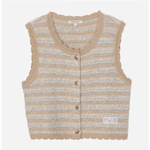 [써스데이아일랜드]트위드 믹스 니트 베스트 T262MVT134W