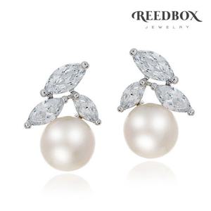 [리드박스] 혼주 한복 세잎 천연 담수진주 귀걸이 귀찌