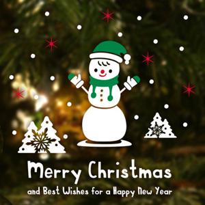 크리스마스 눈꽃 스티커/반짝반짝눈사람형제(소형B)