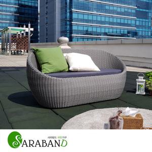 사라방드 스마랑 인조라탄 야외 2인용소파 1_g/정원소파