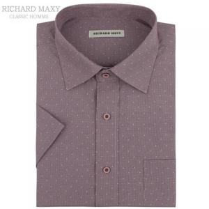 링클프리 와인체크 반팔 일반핏 와이셔츠 [SMA1295]