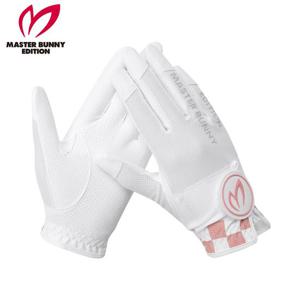 [마스터바니] 여성 로고 핫픽스 체커보드 블록 양손 장갑