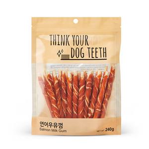 Think Your Dog Teeth 연어딩고 우유껌 스틱 20p 강아지  간식